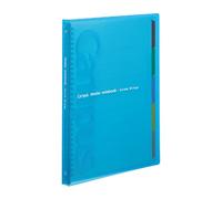 Kokuyo Campus Slide Binder with 5 Tab Dividers, Slim Type, A4, 30 Holes, Up to 65 Sheets, Blue, Japan Import (RU-P173NB)