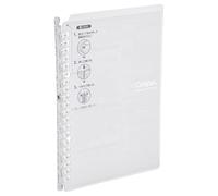 Kokuyo Campus Smart Ring Binder - B5-26 Rings - Clear [Office Product] | Campus Refillable Notebook 26 Holes with 10 Extra Loose-Leaf Paper in 6mm Dot Ruled Japanese Slim Binder for Work & Study