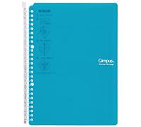 Kokuyo Campus Smart Ring Binder, B5 Blue Green Refillable Binder Notebook 26 Holes with 10 Extra Loose-Leaf Paper, Up to 60 Filler Papers for Work & Study, Japan Import (RU-SP706BG)