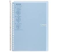 Kokuyo Campus Smart Ring Binder, B5 Light Blue Refillable Binder Notebook 26 Holes with 10 Extra Loose-Leaf Paper, Up to 60 Filler Papers for Work & Study, Japan Import (RU-SP706LB)
