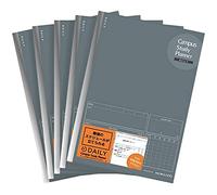 Kokuyo Campus Study Planner Notebook, Daily Ruled, A5, Gray, for 63 Days, Set of 5, Japan Import (NO-Y82MD-M)