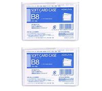 Kokuyo Card Case, Clear Case, Soft Type, PVC B8, Kuke-58, Set of 2