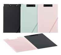 Kokuyo Clipboard Folio, 3 Pack A4 Clipboard Folder with Versatile Storage Cover. Organizing Documents Clipfolio with Elastic Band, Nursing Profile Holder for Dual Storage with Pen Slot. Japan Import