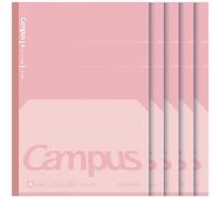 KOKUYO Composition Notebooks, 7" x 10" Kimochii Dot Lined Notebook, 30 Sheets College Ruled Paper, 5 Pack Pink B5 Notebook for School and Work, School Supplies Comp Book for Note Taking