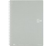 KOKUYO D Shaped Soft Ring Notebook, 5mm Grid Ruled, 80 Sheets, B5, Sliver, Japan Import (SU-SV308S5-C)