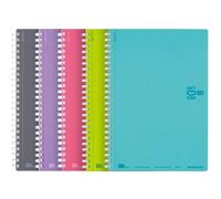 KOKUYO D Shaped Soft Ring Notebook, 6mm ruled w/dot-lines, 29 Lines, 80 Sheets, A5, 6 Colors Set, Japan Import (SU-SV338BT)