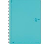 KOKUYO D Shaped Soft Ring Notebook, 6mm ruled w/dot-lines, 36 Lines, 80 Sheets, B5, Light Blue, Japan Import (SU-SV308BT-LB)