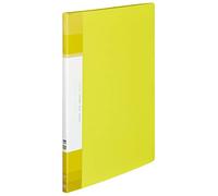 Kokuyo Glassele Clear Book, Fixed Type, Back Pocket Type, A4, 20 Pockets, Yellow, La-GLB20Y (Set of 10)