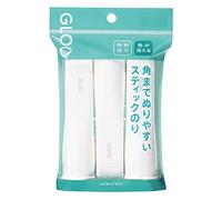 Kokuyo Gloo Square Glue Stick, Color Disappearable, Medium Size, Pack of 3, Japan Import (TA-G312-3P)