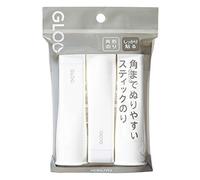 Kokuyo Gloo Square Glue Stick, Firm Stick, Middle Size, Pack of 3, Japan Import (TA-G302-3P)