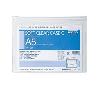 Kokuyo Kuke-115 Soft Clear Case with Zipper, Soft Type, A5 (x10)