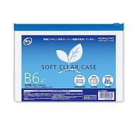 Kokuyo Kuke-6306B Soft Clear Case, Recycled Olefin Type, No Gusset, B6, Blue (x10)