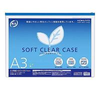 Kokuyo Kuke-6313B Carry Bag Case, Soft Clear Case, Recycled Olefin Type, No Gusset, A3, Blue (x5)