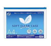 Kokuyo Kuke-6314B Soft Clear Case, Recycled Olefin Type, No Gusset, A4, Blue (x10)