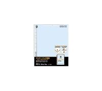 Kokuyo La-T882B Clear Book, Wave Cut Replacement Paper, A5 Vertical, 20 Holes, Mat Color, Blue, Pack of 10 (x10)
