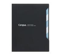 Kokuyo Le P737D Campus Index Binder, Easy to Open Binder, Slim Type, 65 Sheets, B5, 26 Holes, Black, Set of 3