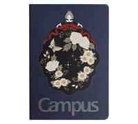 KOKUYO Lined Journal Notebook, A5 Hardcover Notebook for Women in 8mm Ruled, 100 Sheets Travel Journal in 5.75'' x 8.4'', Journaling, Writing, Work & Office, 70 GSM Japanese Smooth Paper, Navy