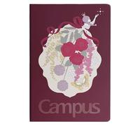 KOKUYO Lined Journal Notebook, A5 Hardcover Notebook for Women in 8mm Ruled, 100 Sheets Travel Journal in 5.75'' x 8.4'', Journaling, Writing, Work & Office, 70 GSM Japanese Smooth Paper, Red