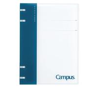 KOKUYO Loose Leaf Binder A5 Campus Notebook-like Binder, 2x2 Ring, Navy Le - NP134DB