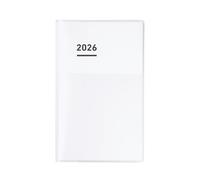 Kokuyo Ni-JCD1W-26 Jibun Diary 2026 Planner, Monthly, Weekly, A5 Slim, White, Starts November 2025