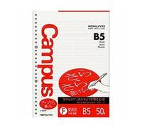 Kokuyo NO-837F Campus Loose Leaf, Smooth Writing, B5, English Learning, 15 Tiers, 50 Sheets, 2 Books