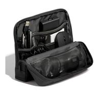 KOKUYO Pencil Case Pouch, Haco-Biz Standing Pen Pouch Bag, Foldable Stand up Pencil Holder Organizer, Large Capacity Portable Pencil Box for School Office Supplies, Black