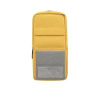 KOKUYO Pencil Case Pouch, Standing Pen Pouch Bag, Foldable Magnetic Stand up Phone Pencil Holder Organizer, Large Capacity Portable Pencil Box for School Office Supplies. (Mag Critz Neo - Yellow)