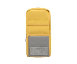 KOKUYO Pencil Case Pouch, Standing Pen Pouch Bag, Foldable Magnetic Stand up Phone Pencil Holder Organizer, Large Capacity Portable Pencil Box for School Office Supplies. (Mag Critz Neo - Yellow)