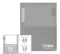 Kokuyo Portfolio Folder with Pockets Folder for Paper Organization,Heavy Duty Pocket Folder Fits US Letter & A4，Flip & Write Surface,Dual-Purpose Clip & Pocket Design(FU-CEH755M)