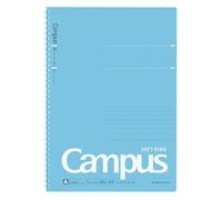 Kokuyo S121AT-B Campus Soft Ring Notebook, A4, Dotted A-Ruled, 40 Sheets, Blue
