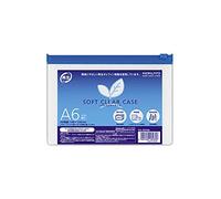 Kokuyo Soft Clear Case (Recycled Olefin Type, No Gusset), A6 Blue, Set of 5