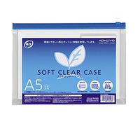 Kokuyo Soft Clear Case (Recycled Olefin Type with Gusset), A5 Blue, Set of 5