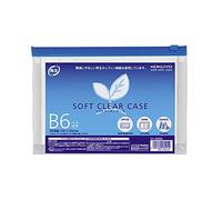 Kokuyo Soft Clear Case (Recycled Olefin Type with Gusset), B6 Blue, Set of 5