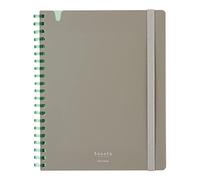 KOKUYO Sooofa Soft Ring Notebook, 0.2 inch (4 mm) Grid Ruled, 80 Sheets, B6 Deformation, Warm Gray, Japan Import (SU-SV748S4-M)