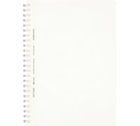 Kokuyo Spiral Dotted Notebook, 8.3'' x 5.8'' Business Journal A5 Soft Ring Notebooks with 5mm Dot Grid, 80 Perforated Sheets, Clear 1 Subject Notebook, Note Taking for Work. Japan Import(SU-SV538WT-T)