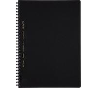KOKUYO Spiral Graph Notebook, 10'' x 7'' Business Journal B5 Soft Ring Notebooks with 5mm Grid Ruled, 70 Perforated Sheets, Black 1 Subject Notebook, Note Taking for Work (SU-SV407S5-D)