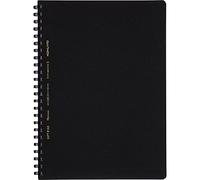 Kokuyo Spiral Graph Notebook, 8.3'' x 5.8'' Business Journal A5 Soft Ring Notebooks with 5mm Grid Ruled, 70 Perforated Sheets, Black 1 Subject Notebook, Note Taking for Work.Japan Import(SU-SV437S5-D)