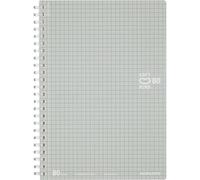 Kokuyo Spiral Graph Notebook, 8.3'' x 5.8'' Business Journal A5 Soft Ring Notebooks with 5mm Grid Ruled, 80 Perforated Sheets, Sliver 1 Subject Notebook, Note Take for Work. Japan Import(SU-SV338S5-C)