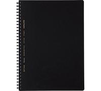KOKUYO Spiral Lined Notebook, 10'' x 7'' Business Journal B5 Soft Ring Notebooks with A 6mm Ruled, 70 Perforated Sheets, Black 1 Subject Notebook, Note Taking for Work. Japan Import (SU-SV407B-D)