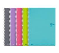 KOKUYO Spiral Lined Notebook, 5 Pack 10'' x 7'' Pastel Journal B5 Soft Ring Notebooks with Dot 6 mm Ruled, 80 Sheets, 1 Subject Notebook, Note Taking for School. Japan Import (SU-SV308BT)