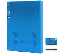 KOKUYO Storage Binder, Kokuyo Clear File Noviita A4 Size 40pocket - Blue, 1 binder with 40 acid-free sheet-protectors, 30.7 x 25.4 cm, 50.0 mm capacity, 10% recycled polypropylene cover