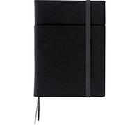 Kokuyo Systemic Refillable Notebook Cover - Twin Ring Notebook with Edge Title - A5 (5.8" X 8.3") - Normal Rule - 28 Lines X 50 Sheets - Black Cover