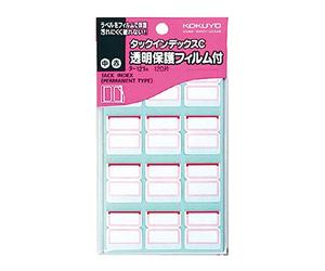 Kokuyo Ta-121R Tack Index C, Transparent Protective Film, Medium, Red, 12 Pieces x 10 Sheets, Bulk Purchase