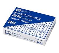 Kokuyo Ta-20-10B Tack Index Paper Labels, Economical, Small, 16 Labels x 110 Sheets, Blue (x3)