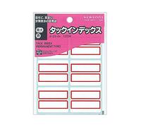 Kokuyo TA-23-2R Tack Index Paper Labels, Extra Large, 120 Labels, Red, 10