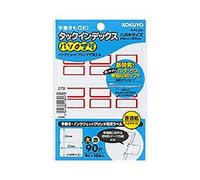 Kokuyo TA-PC22R Tack Index Paso Supplement, Large, 1.1 x 1.3 inches (27 x 34 mm), 90 Pieces, Red, Set of 2