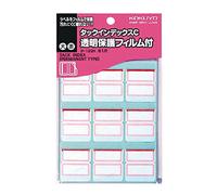Kokuyo Tack Index C (Transparent Protective Film), Large, Red, 9 Pieces x 9 Sheets, Set of 2