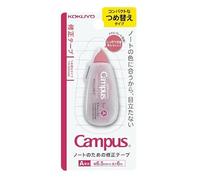 Kokuyo TW-MNT336 Correction Tape for Campus Notebooks, Refill Type, Main Unit, A-Ruled, Width 0.2 inches (6.5 mm) x 19.7 ft (6 m), Pink