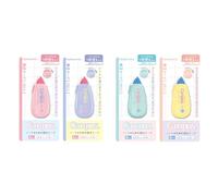 Kokuyo TW-MNT336LX4SET Campus Correction Tape, Refill Type, Limited Edition, Newtro A Ruled, B Ruled, Set of 4 Colors