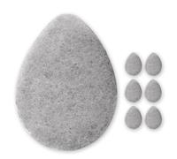 KOL 6 Charcoal Infused Fibers Exfoliating Facial Cleansing Pads, Facial Sponge for Daily Deep Cleansing and Regular Exfoliating and Removing Dead Skin, Dirt & Makeup (6 Pack)